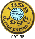 sutton united centenary crest 1997-98